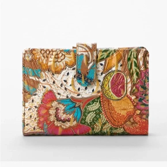 Brahmin Floral BiFold Wallet HannahMarketplace Melbourne Genuine Leather